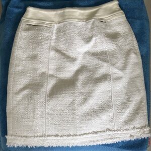 WHBM white tweed like skirt